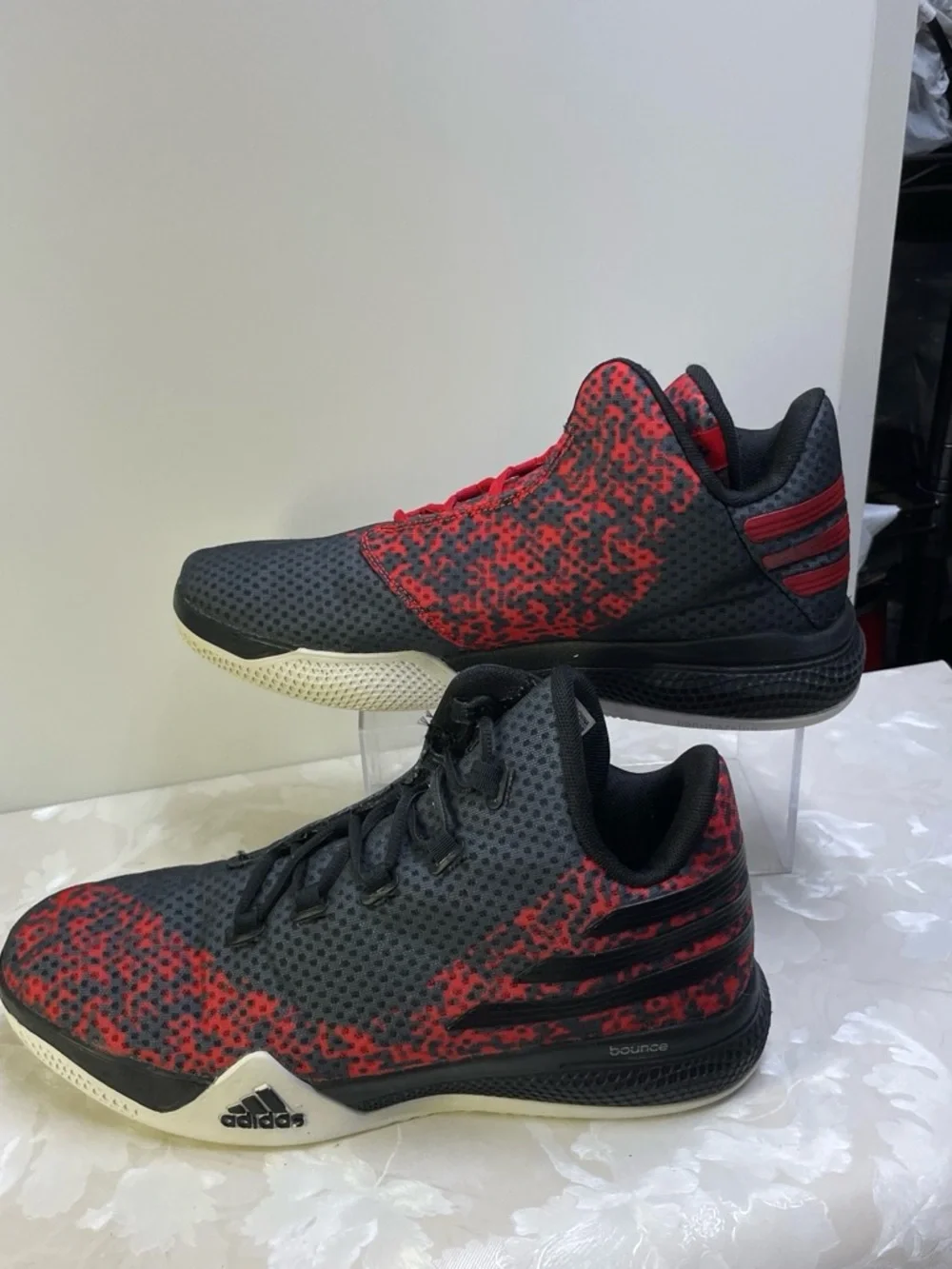 adidas Men’s Black & Red Athletic Basketball Sneakers